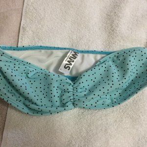 American Apparel Baby Blue Polka Dot Bandeau NWOT